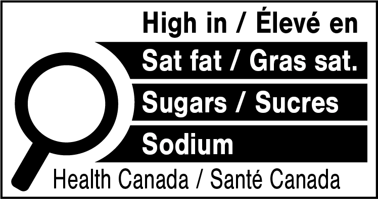 カナダFOPラベル(sat fat/sugars/sodium)